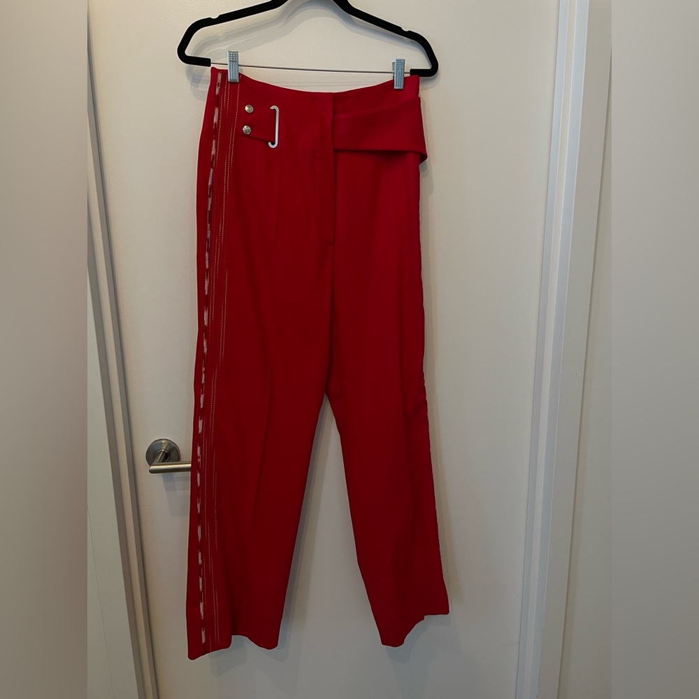 Sportmax red high waisted belted pant - SPECIAL EDITION